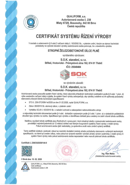 Výrobkové certifikáty a stavební technická osvědčení