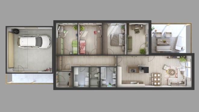 11 rodinných domů B161, II. etapa La Vista - probíhá (foto 4)